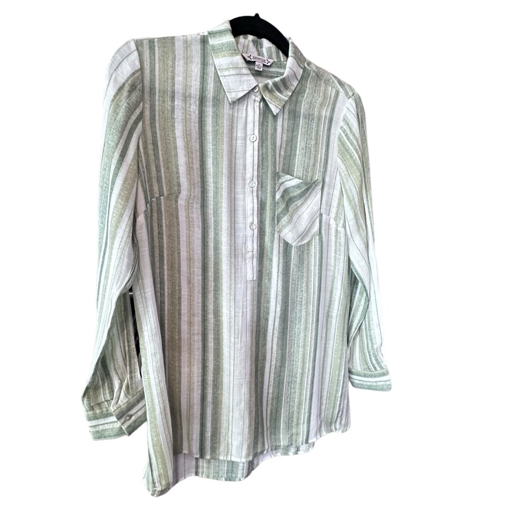 🔴 5 for $40 SALE ! Nanette Lepore long sleeve green bathing suit cover-up/tunic